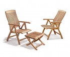 Bali Garden Recliner Chairs Set with Footstool