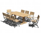 Belgrave 8 Seat Pedestal Table 1.8m & Bistro Armchairs and Side Chairs
