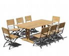 Belgrave 8 Seater Pedestal Table 1.8m & Bistro Folding Side Chairs