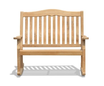 Rose Garden Teak 2 Seater Rocking Outdoor Bench – 1.2m