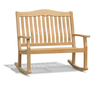 Rose Garden Teak 2 Seater Rocking Outdoor Bench – 1.2m
