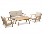 Eero Mid-Century Deep Seated Teak Garden Furniture Set