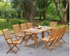 Shelley 8 Seat Garden Drop Leaf Table and Chairs Set