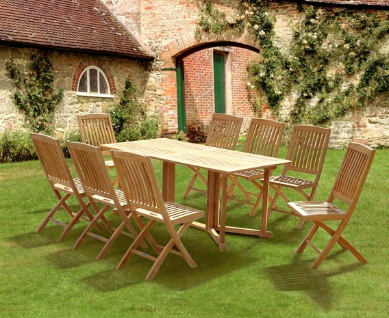 Shelley Gateleg Folding Garden Table and Chairs Set