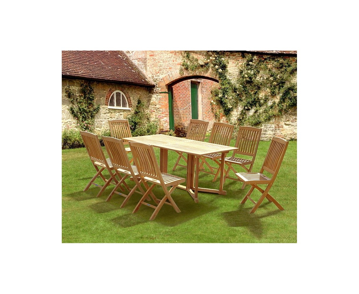 Shelley Gateleg Folding Garden Table and Chairs Set