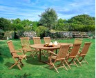 Ashdown Teak Extending Table and 8 Chairs Set