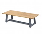Teak Trestle Garden Table, Rectangular with Aluminium Legs – 2.6m