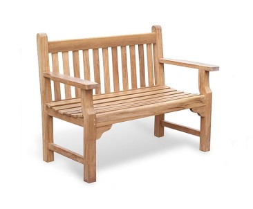 Taverners Teak 2 Seater Garden Bench - 4ft Garden Benches