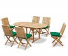 Brompton Bijou Extending Table 1.2 - 1.8m & 6 Rimini Folding Side Chairs