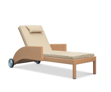 Indoor Loungers Teak and Rattan Sun Loungers Corido