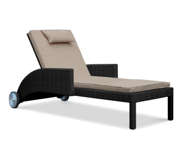 Sorrento Multi Position Rattan Sun Lounger