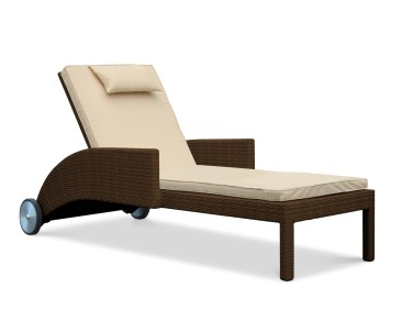 Sorrento Multi Position Rattan Sun Lounger