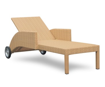 Sorrento Multi Position Rattan Sun Lounger