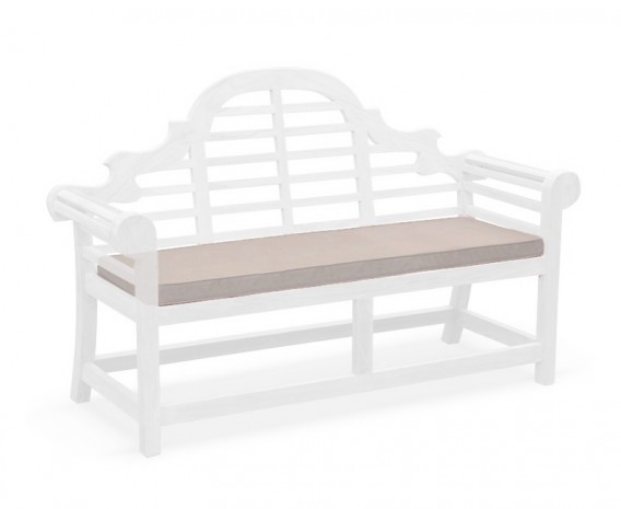 Lutyens Style Bench Cushion 2 Seater, White Lutyens Garden Bench