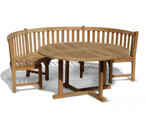 Henley Teak Garden Table and Bench Set 