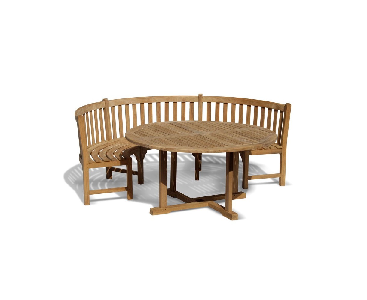 Henley Teak Garden Table and Bench Set 