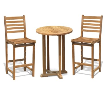 Canfield Teak Outdoor Bar Set