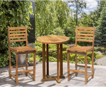 Canfield Teak Outdoor Bar Set