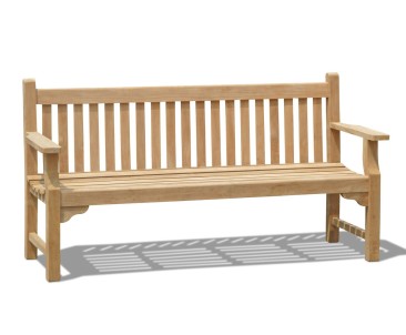 Taverners Teak 4 Seater Garden Bench - Heavy Duty Garden Benches