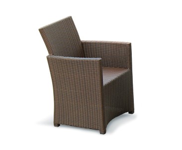 Eclipse Wicker Patio Chair, flat weave