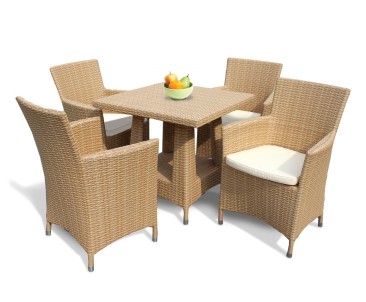 Riviera Poly Rattan 4 Seater Dining Set - Riviera