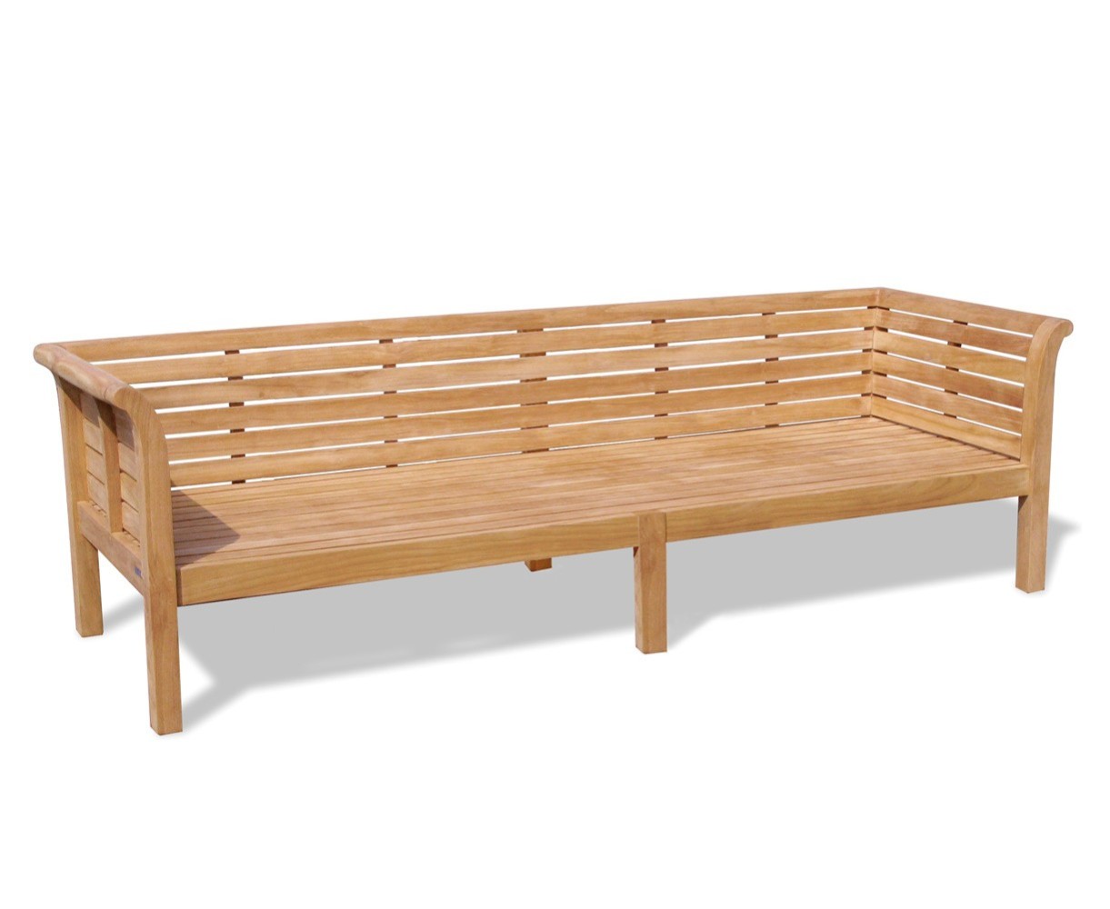 Bahama Extra Large Teak Garden Daybed – 2.7m