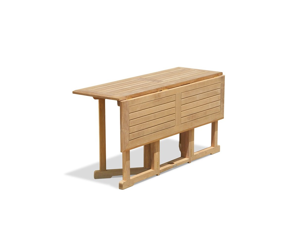 Shelley Teak 5ft Garden Rectangular Folding Gateleg Dining Table