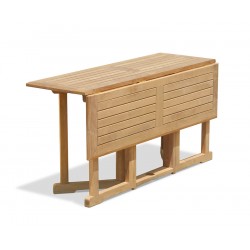 Shelley Teak 5ft Garden Rectangular Folding Gateleg Dining Table