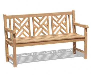Princeton Teak 5ft Garden Bench | Lattice Garden Bench