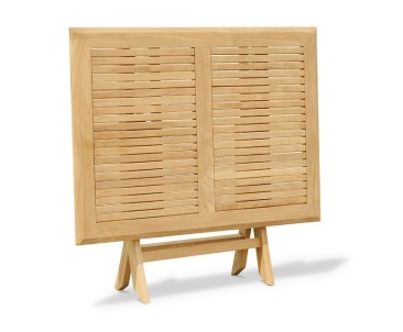Rimini Teak Rectangular Folding Round Table | Oblong Garden Table