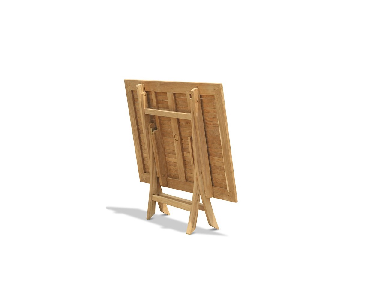 Rimini Teak Rectangular Folding Round Table | Oblong Garden Table