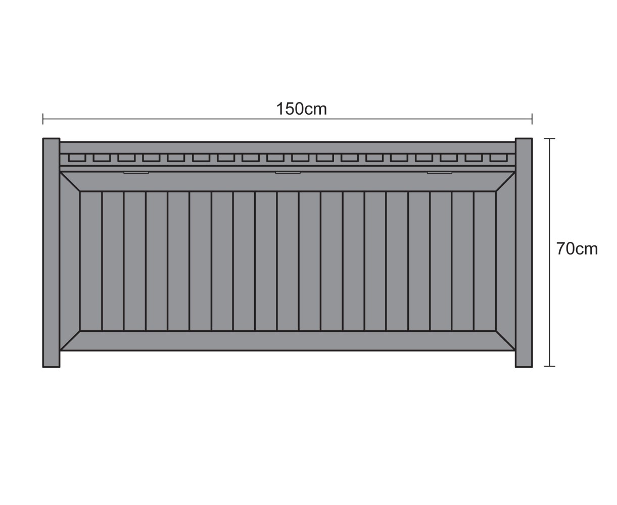 Windsor Teak 5ft Garden Storage Bench with Arms
