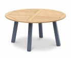 Disk Round Teak Garden Table with Aluminium Legs - 1.5m