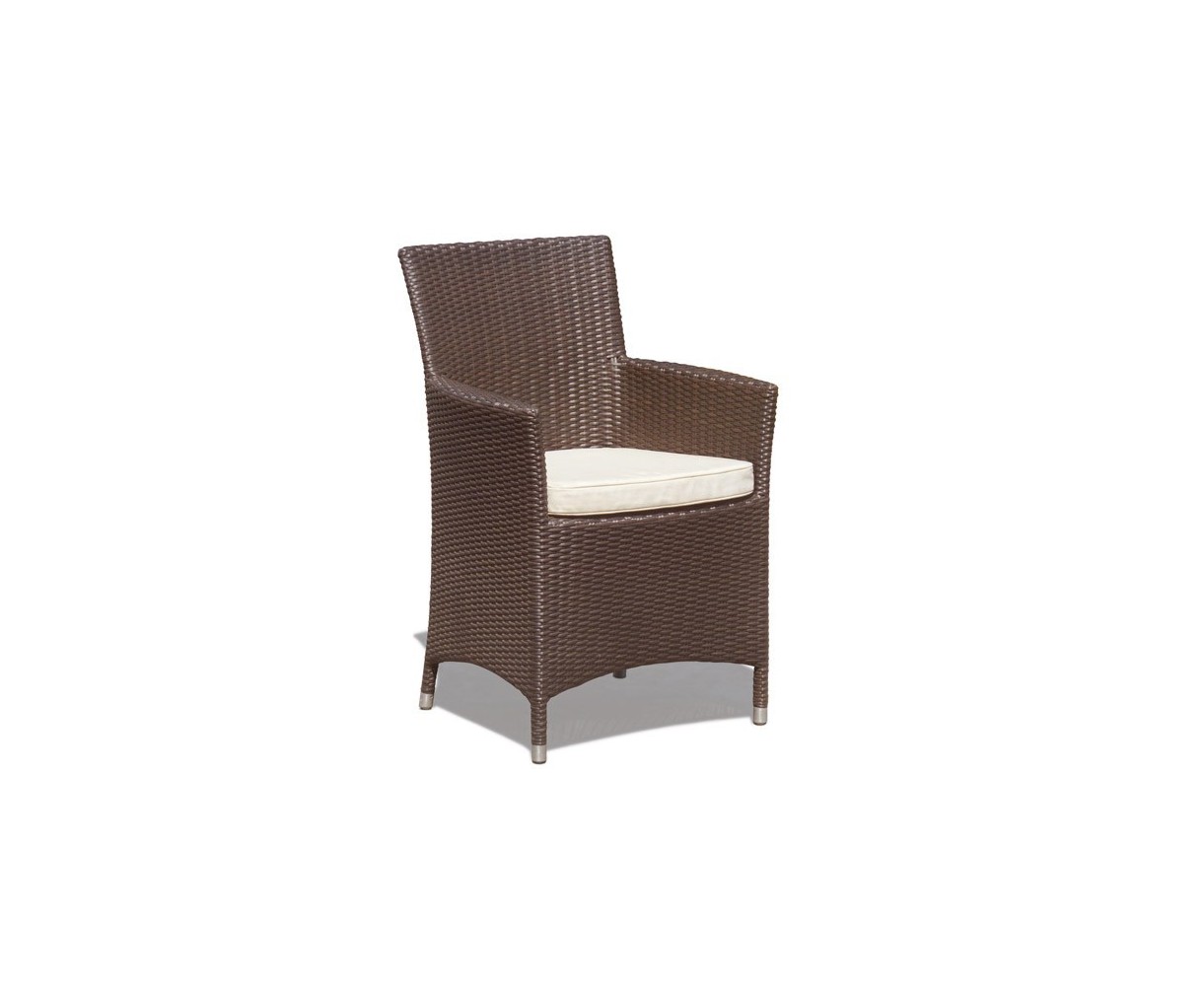 Disk 6 Seater Teak and Metal Dining Set and Riviera Armchairs