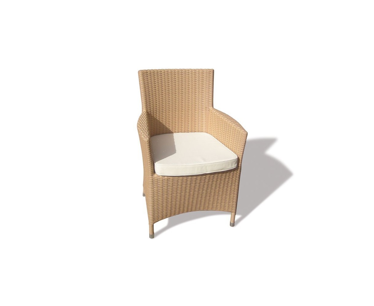 Disk 6 Seater Teak and Metal Dining Set and Riviera Armchairs