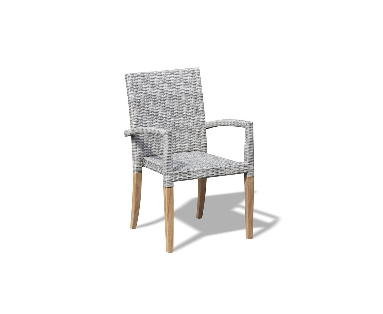 Disk 8 Seater Oval Teak and Metal Dining Set and St. Tropez Armchairs