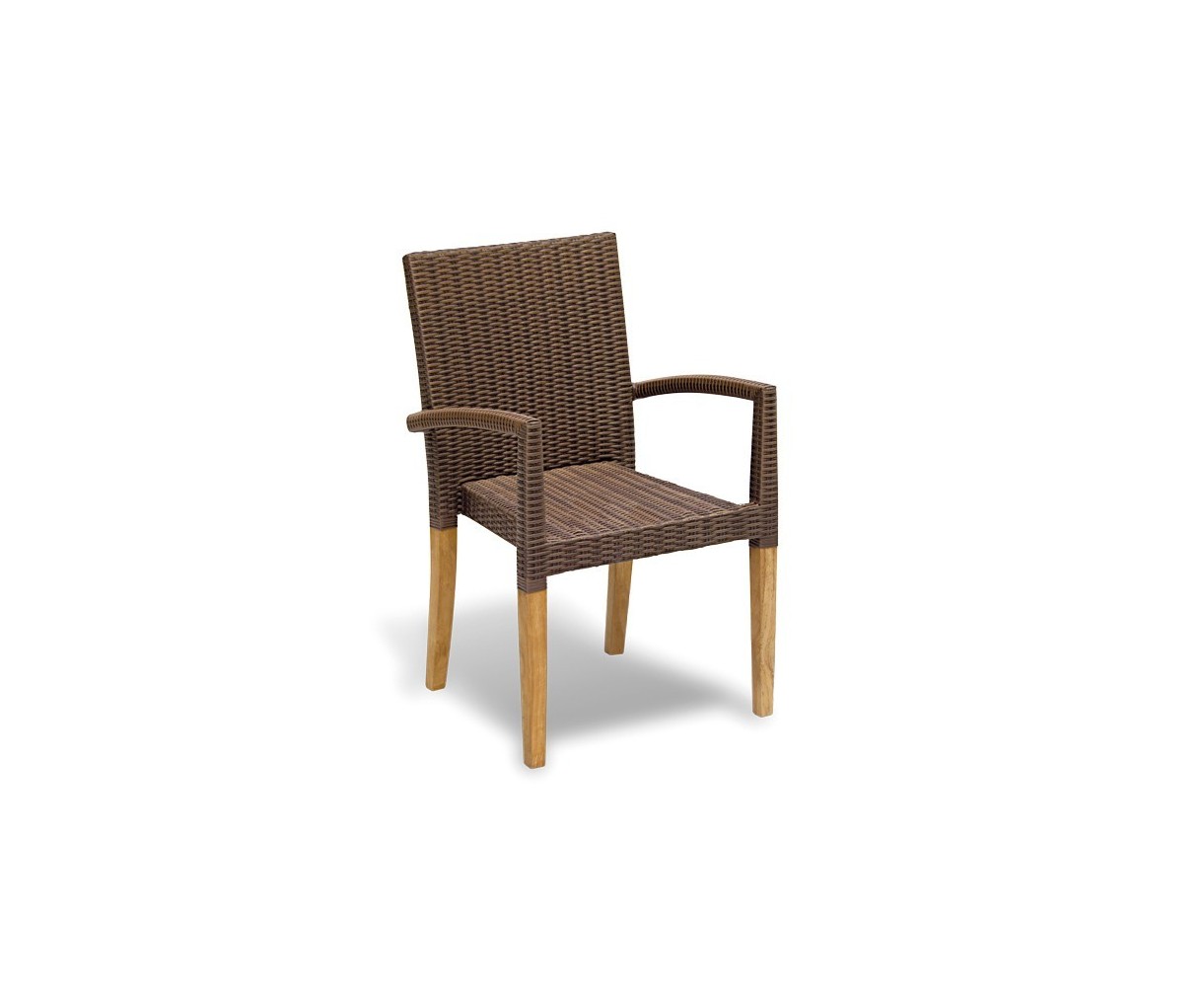 Disk 8 Seater Oval Teak and Metal Dining Set and St. Tropez Armchairs