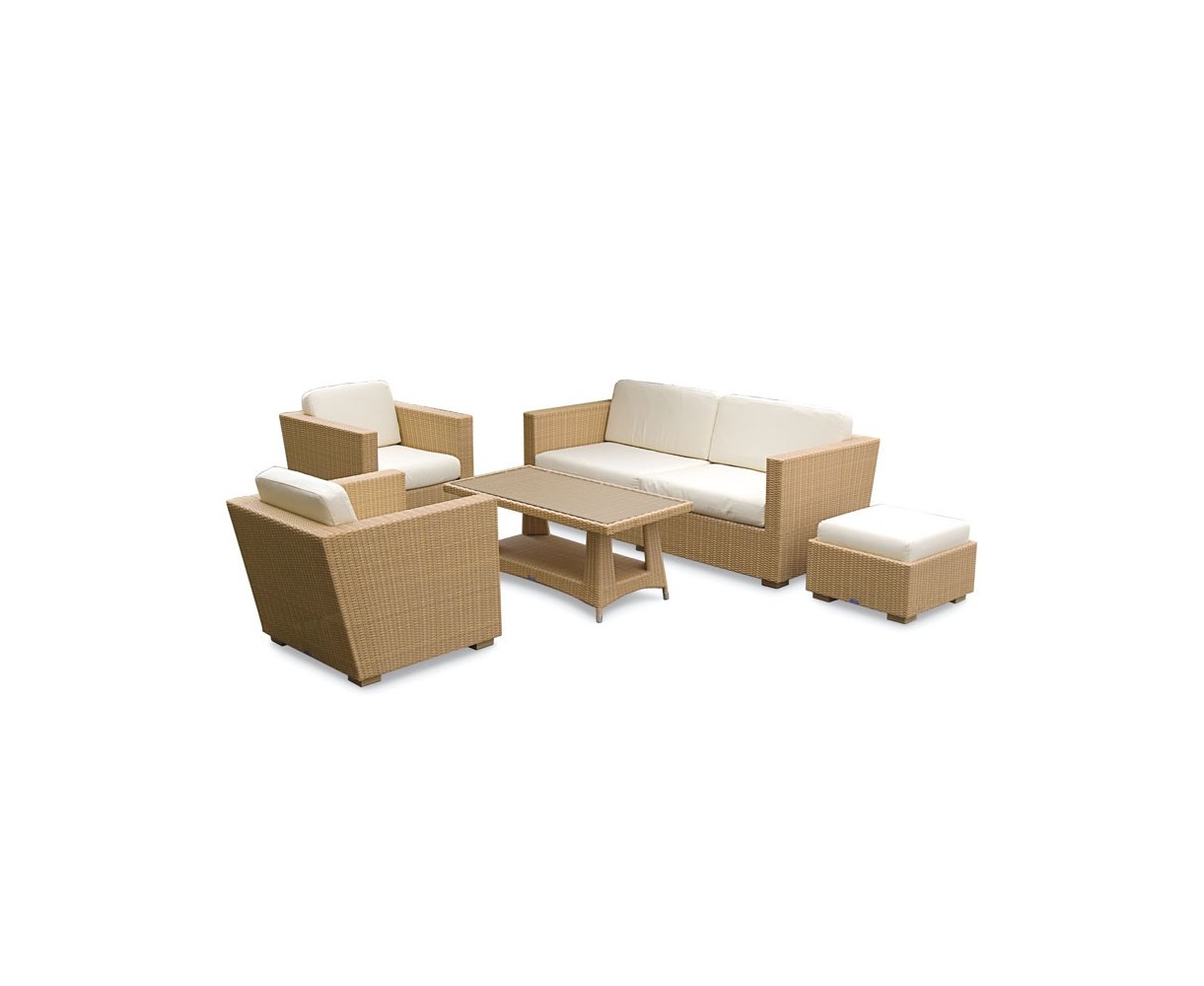 Riviera Wicker Sofa Set with Riviera Coffee Table