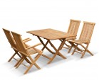 Rimini Rectangular Garden Folding Table and Chairs Set