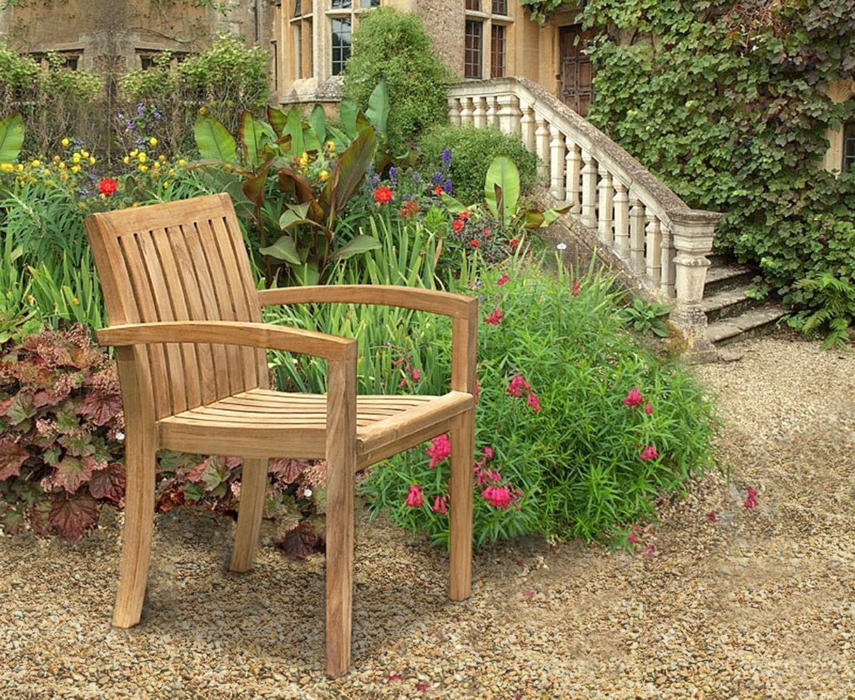 Monaco Teak Outdoor Stacking Chair