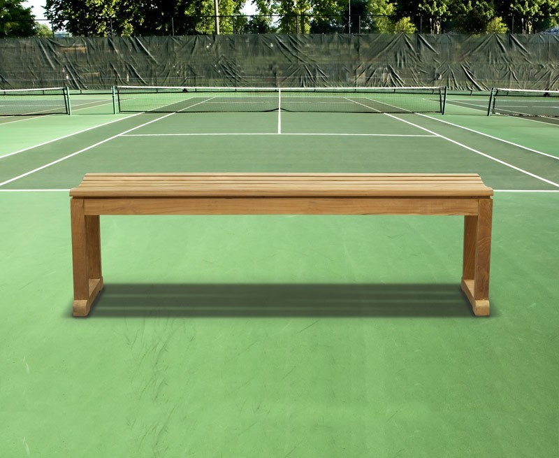 Westminster Teak 4ft Backless Garden Bench | Tennis Bench