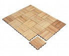 Teak Interlocking Deck Tiles, Classic Parquet Pattern