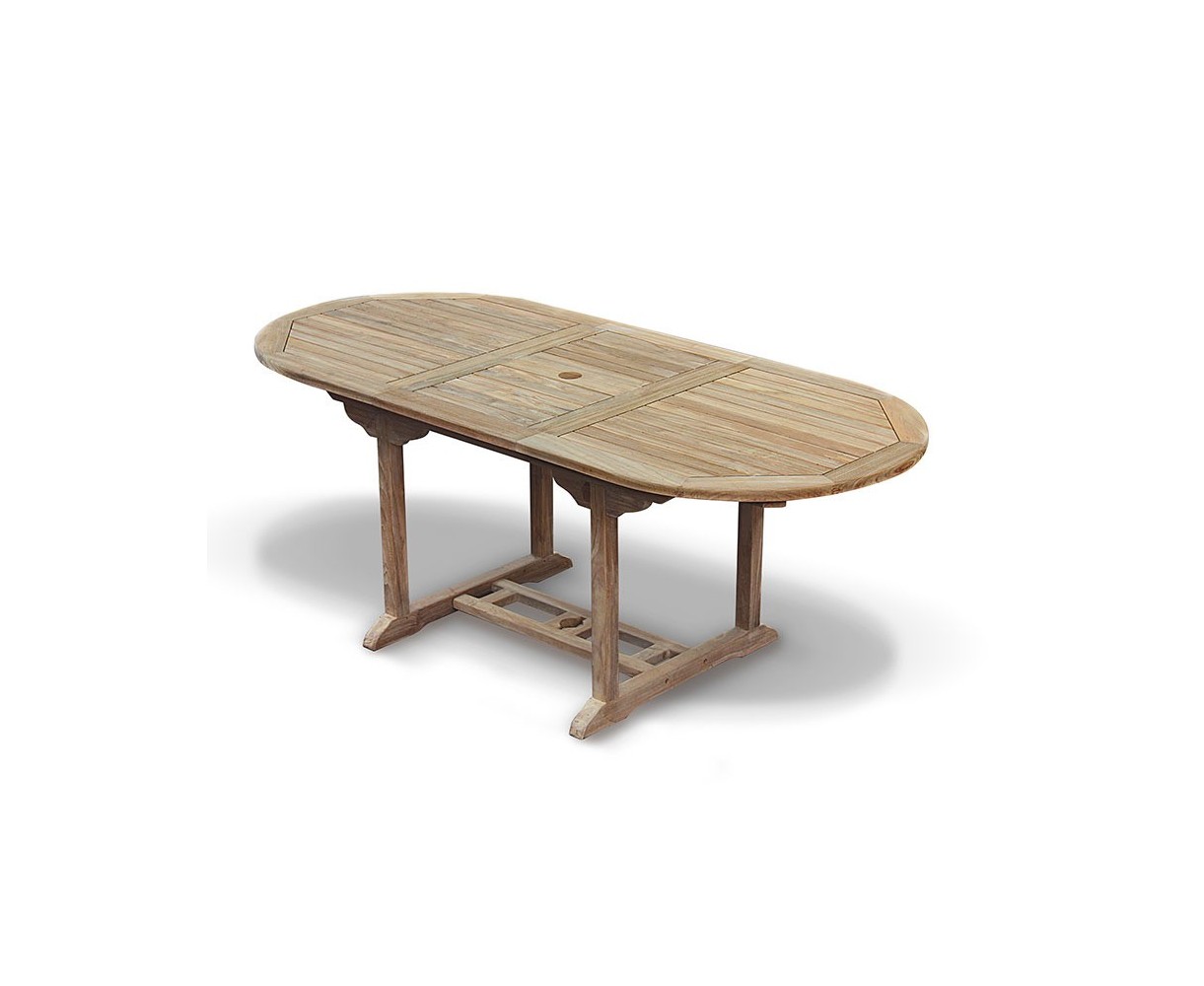 Brompton Teak 6 Seater Extending Set