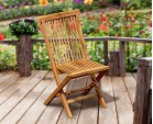 Teak Foldable Low-Back Garden Chair
