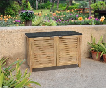 Aria Garden Sideboard, Teak and Granite