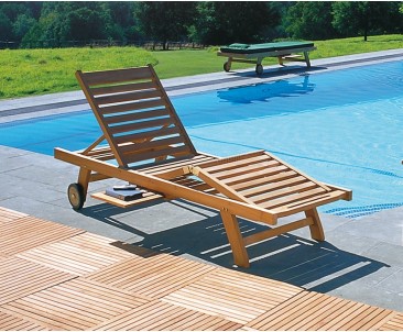 Luxury Teak Sun Lounger