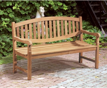 Ascot Teak 3 Seater Garden Bench - Garden Benches