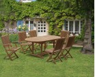 Rimini Outdoor Extending Garden Table and Folding Chairs