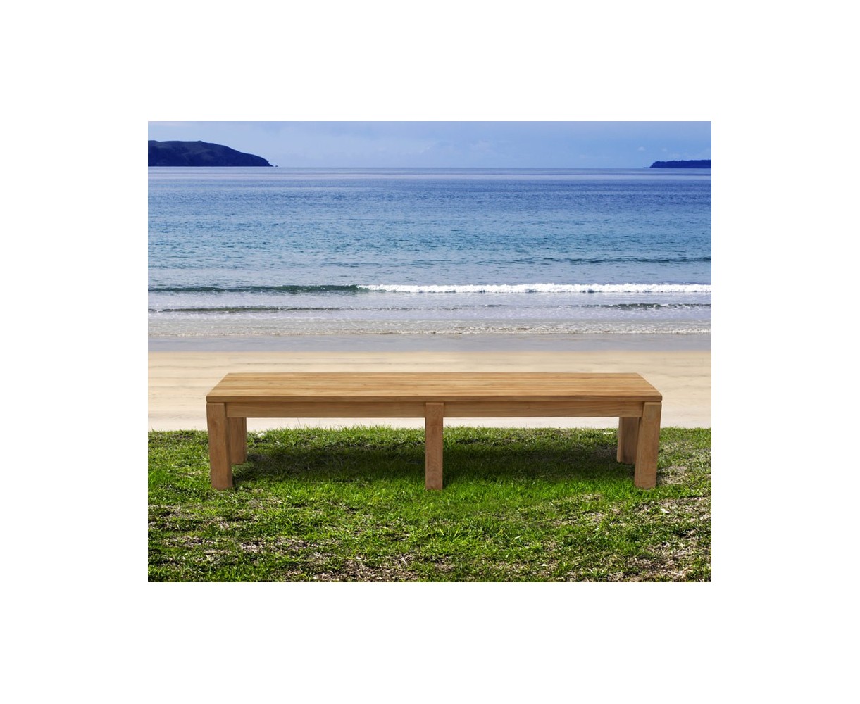 Chichester Teak Backless Bench 2m | School Gym Bench