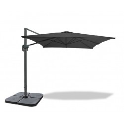 Square 3 x 3m Slate Grey Cantilever Parasol - Used: Good
